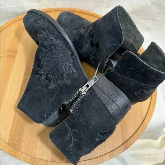 Womens Seychelles boots Embroidered Black Leather 6.5 - Picture 7 of 10